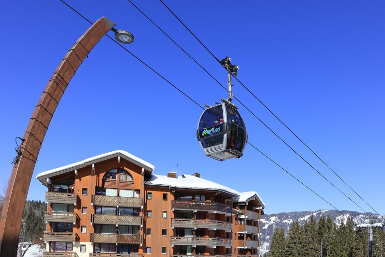 Une cabine de la télécabine de Morillon