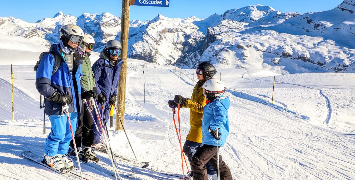 Moi, la piste des Cascades et ma nouvelle paire de ski !
