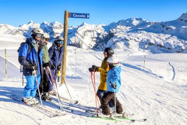 Moi, la piste des Cascades et ma nouvelle paire de ski !