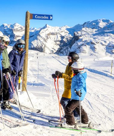 Moi, la piste des Cascades et ma nouvelle paire de ski !