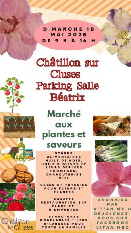 Marché aux plantes et saveurs._Châtillon-sur-Cluses