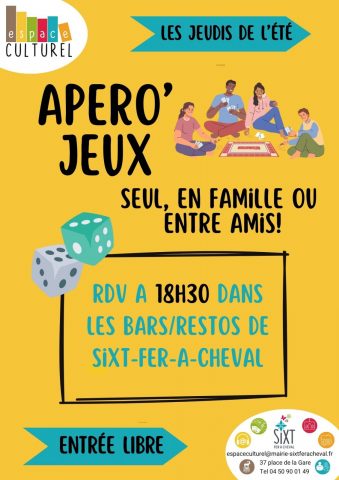 Apéro Jeux dans les bistrots/restos de Sixt._Sixt-Fer-à-Cheval