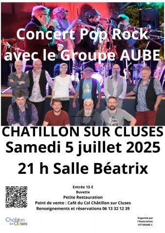 Concert Pop Rock « AUBE »_Châtillon-sur-Cluses
