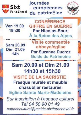 Journées européennes du patrimoine – Visite de la Sacristie_Sixt-Fer-à-Cheval