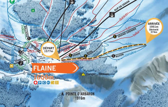 Itinéraire de ski de randonnée Montée d&rsquo;Aujon – nocturne