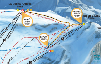 Itinéraire de ski de randonnée la Montée des Platières par la Montée des Lindars