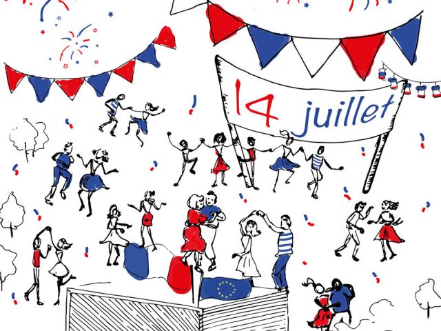 Lac bleu, blanc , rouge – Fête nationale_Morillon