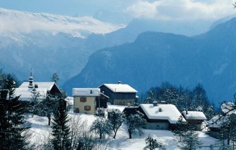 Le village de Chantemerle en hiver