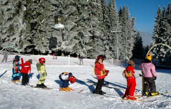 Cours de ski débutant au Jardin d’enfants