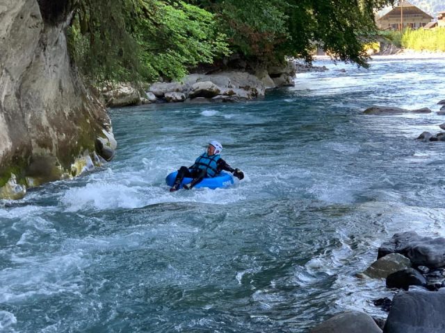 Tubing dans le Giffre